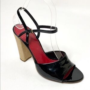 Moschino Cheap and Chic black patent sandals